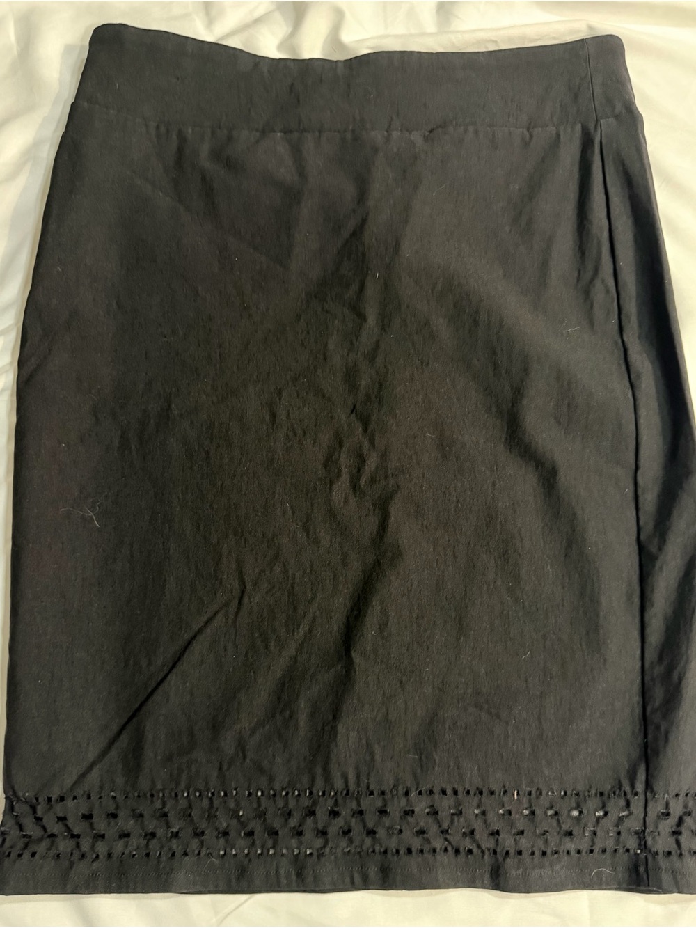 Miraclesuit Black Pencil Skirt with Eyelet Hem Detail